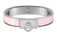 HERMES Bangles Women's Silver/Pink