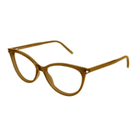 SAINT LAURENT Acetate Irregular Shape Eyeglass Frames Women's Brown