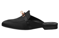 HERMES Oz Abrasion-Resistant Wrap-toe Slippers Women's Black