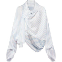 LOUIS VUITTON Double Stripe Draped Blouse
