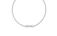 LOUIS VUITTON Rhinestone Necklaces Men's Silver