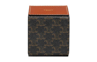 CELINE Triomphe Canvas With Calfskin Town Box Bag Accessory Women's Brown