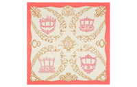HERMES Silk Scarves Women's Apricot/Pink