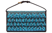 DIOR Satin Eveningwear Handbag Women's Blue