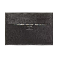 HERMES Citizen Twill Evercolor Calfskin Card Holder Men's Black