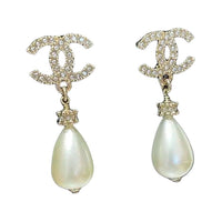 CHANEL Metal Earrings Women's Gold
