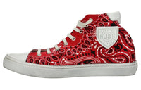 SAINT LAURENT High Top Skateboard Shoes Men's Red