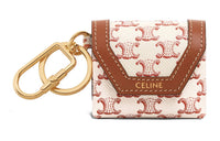 CELINE Cow Leather Earphone Case Women's Red