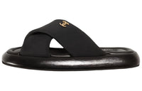 CHANEL Abrasion Resistant Slide Slippers Women's Black