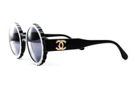 CHANEL 1990s Cc Round frame Sunglasses