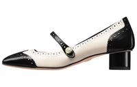DIOR Spectadior Chunky Heel Mary Jane Shoes 3.5cm Women's White Black