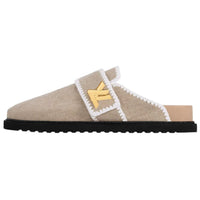 LOUIS VUITTON Cosy Comfort Closed Toe Slippers Women's Beige