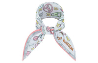 LOUIS VUITTON Silk Scarves Women's Light Blue