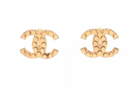 CHANEL Gold-Plated Earrings Unisex Gold