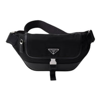 PRADA Re-NylonSaffiano Leather Crossbody Bag Shoulder Bag Men's Black