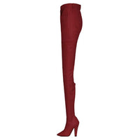 SAINT LAURENT Knee high Boots Women's Red