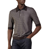 HERMES SS24 Polo Shirt Men's Dusty Gray