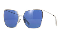 CELINE Metal Irregular Shape Sunglasses Unisex Silver