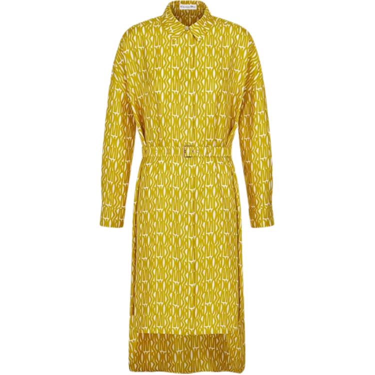 DIOR Long Sleeved Dresses Women's Yellow