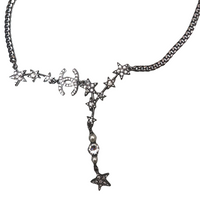 CHANEL Metal Necklaces Women's Silver