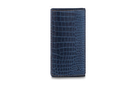 LOUIS VUITTON Brazza Matte Crocodile Leather Wallet Men's Blue