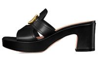 DIOR 30 Montaigne Slide Slippers Women's Black