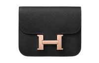 HERMES Constance Slim Epsom Calfskin Kanka Wallet Fanny Pack Regular Women's Noir Black