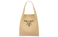 PRADA Raffia Handbag Women's Brown