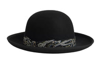 HERMES Rabbit Fur Felt Top Hats Women's Black
