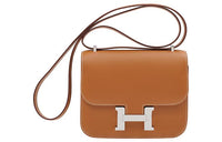 HERMES Constance Epsom Leather Shoulder Bag Crossbody Bag Mini Women's 37 Gold Gold
