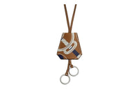 HERMES Cow Leather Necklaces Unisex Brown
