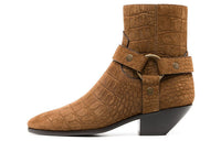 SAINT LAURENT Wyatt Ankle Boots Women's Brown