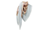 LOUIS VUITTON Knit Scarves Women's Light Blue