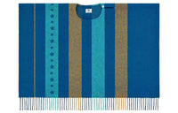 HERMES Wool Cashmere Shawl Kids' Blue