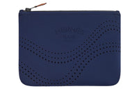 HERMES Polyamide Clutch Small Size Women's Marine Blue