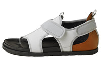 HERMES Giorno Strap Sandals Men's White Gray