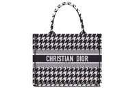 DIOR BookTote Leather Tote Bag, Shopping Bag, Shoulder Bag, Handbag Medium Size Women's Black/White