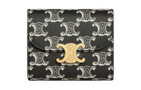 CELINE Triomphe Canvas Wallet Small Size Women's Black