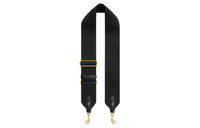 CELINE Wool Cow Leather Patchwork Bag Straps Women's Black