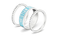 DIOR Metal, Crystal, Turquoise, Lacquered Rings Women's Silver