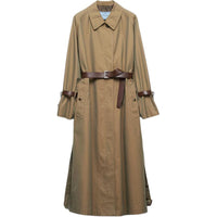 PRADA Long Sleeved Belted Trench Coat