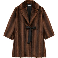 SAINT LAURENT FW24 Coats Women's Umber
