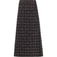 DIOR SS24 Casual Long Skirt Women's Black