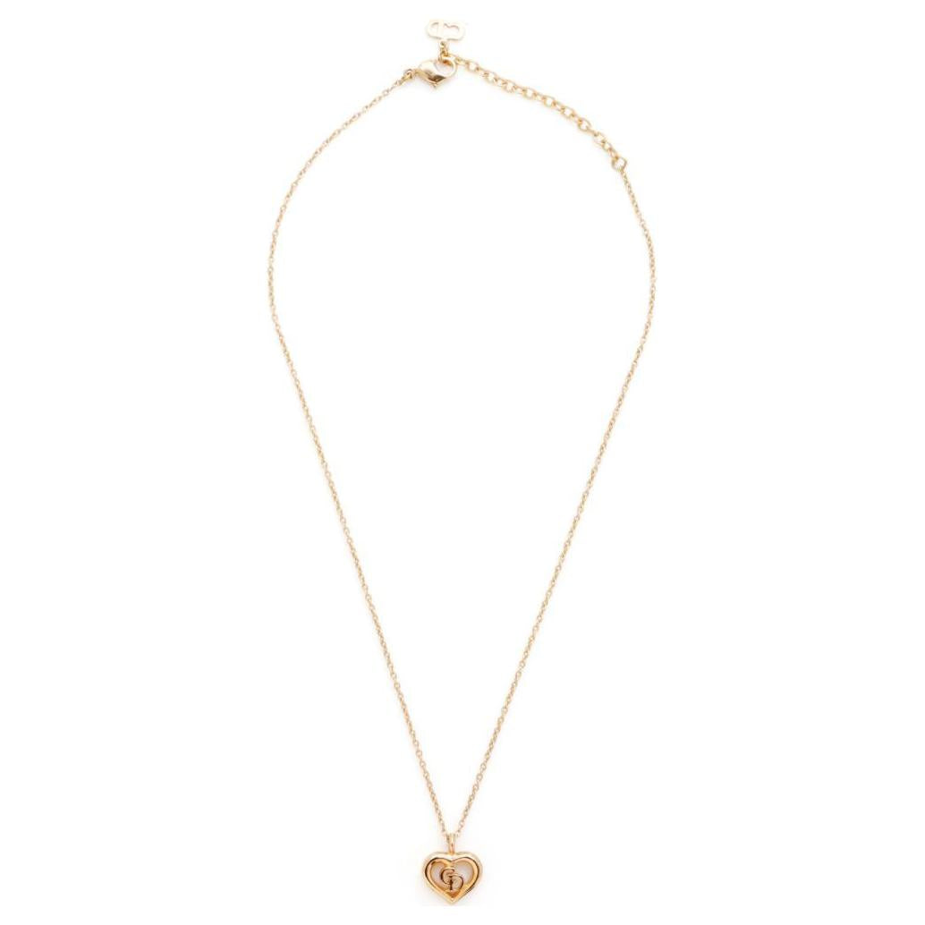 DIOR 1990 2000s Logo pendant Necklace