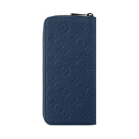 LOUIS VUITTON Brazza Leather Wallet Men's Blue