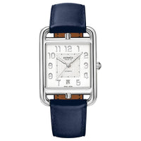 HERMES Wrist Watch Automatic Mechanical Movement Cowhide Strap 41*33mm Silver Dial Men's Watches