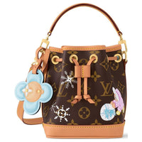 LOUIS VUITTON Nano Noé Handbags Snow Show Christmas Edition Brown