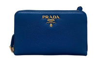 PRADA Leather Wallet Women's Blue