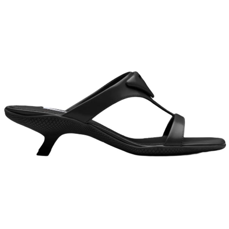 PRADA Abrasion Resistant Slide Slippers Women's Black