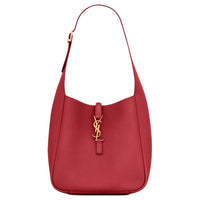 SAINT LAURENT LE5A7 Calfskin Handbag Shoulder Bag Small Size Women's Red